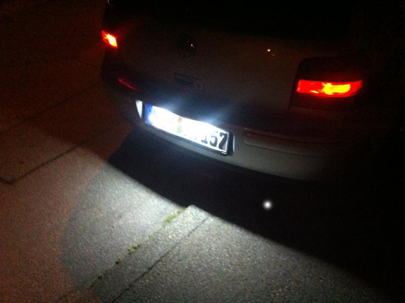 LED Kennzeichenbeleuchtung dunkler machen? - Golf 4 Forum